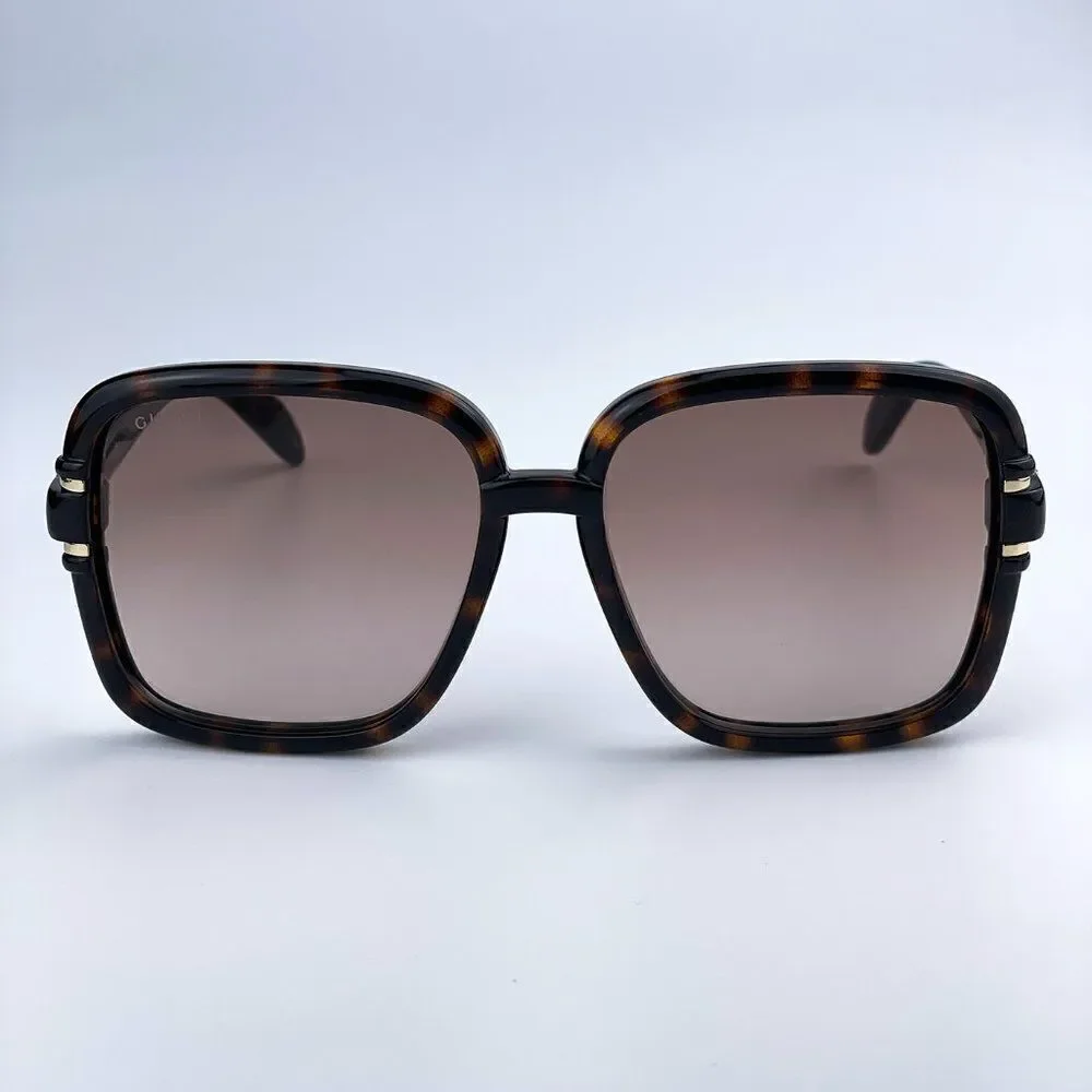 SALE! NEW Gucci GG1066S 002 Havana Brown Gradient Butterfly Women Sunglasses